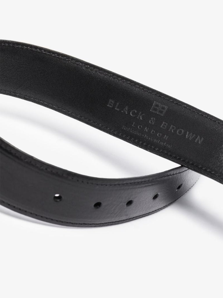 Black Marina Leather Waist Belt