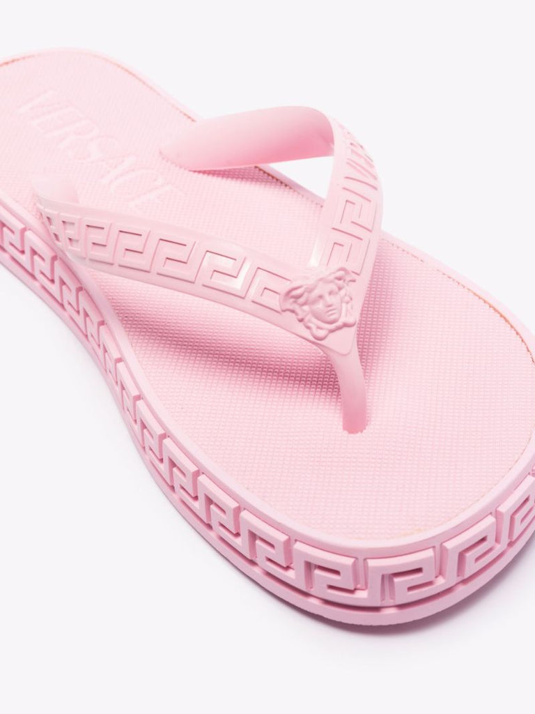 Pink Greca Border Rubber Sandals