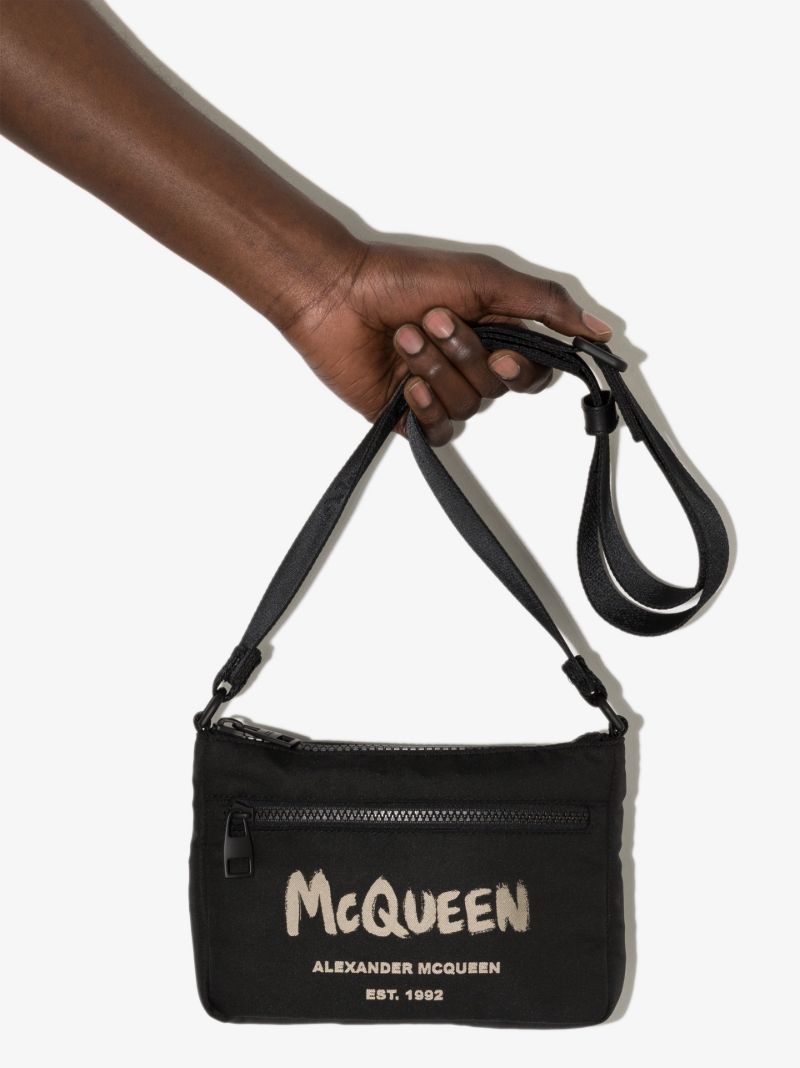 Black Graffiti Cross Body Bag