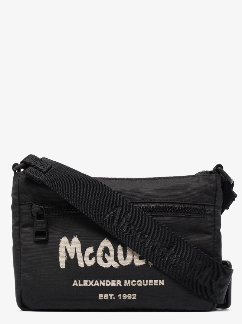 Black Graffiti Cross Body Bag