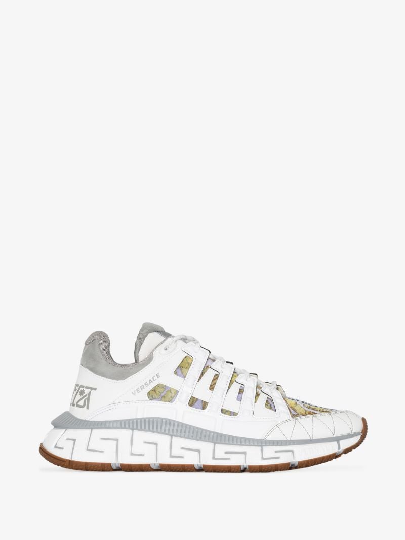 White Trigreca Low Top Barocco Sneakers