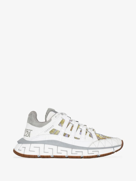 White Trigreca Low Top Barocco Sneakers