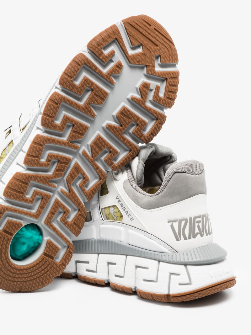 White Trigreca Low Top Barocco Sneakers