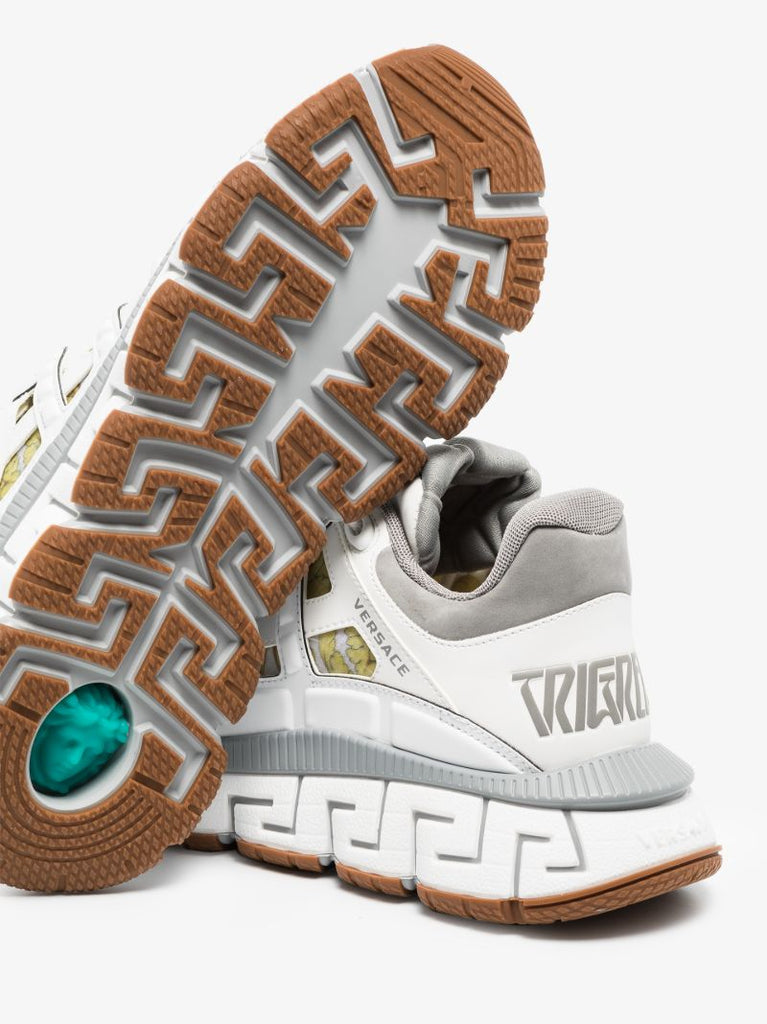 White Trigreca Low Top Barocco Sneakers