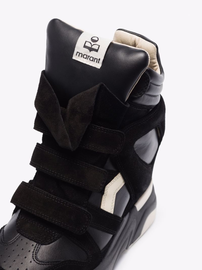 Black Balskee 110 Leather Wedge Sneakers