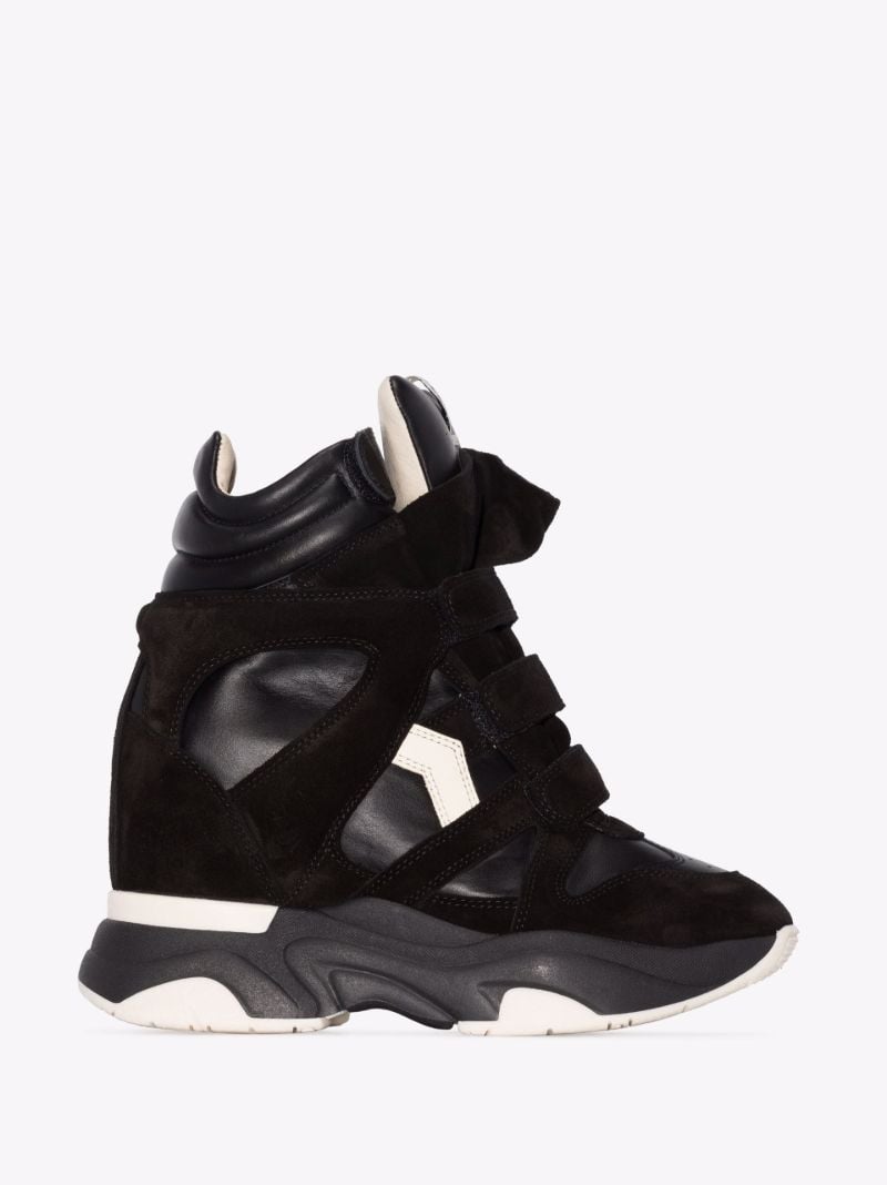 Black Balskee 110 Leather Wedge Sneakers