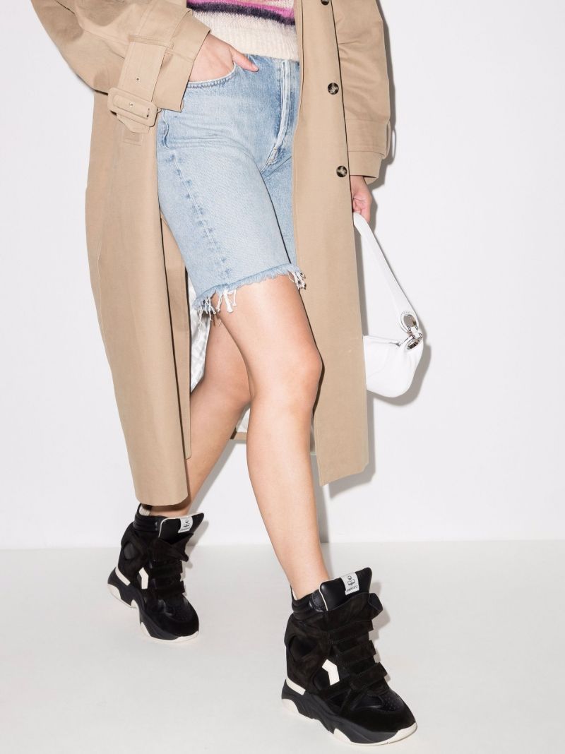 Black Balskee 110 Leather Wedge Sneakers