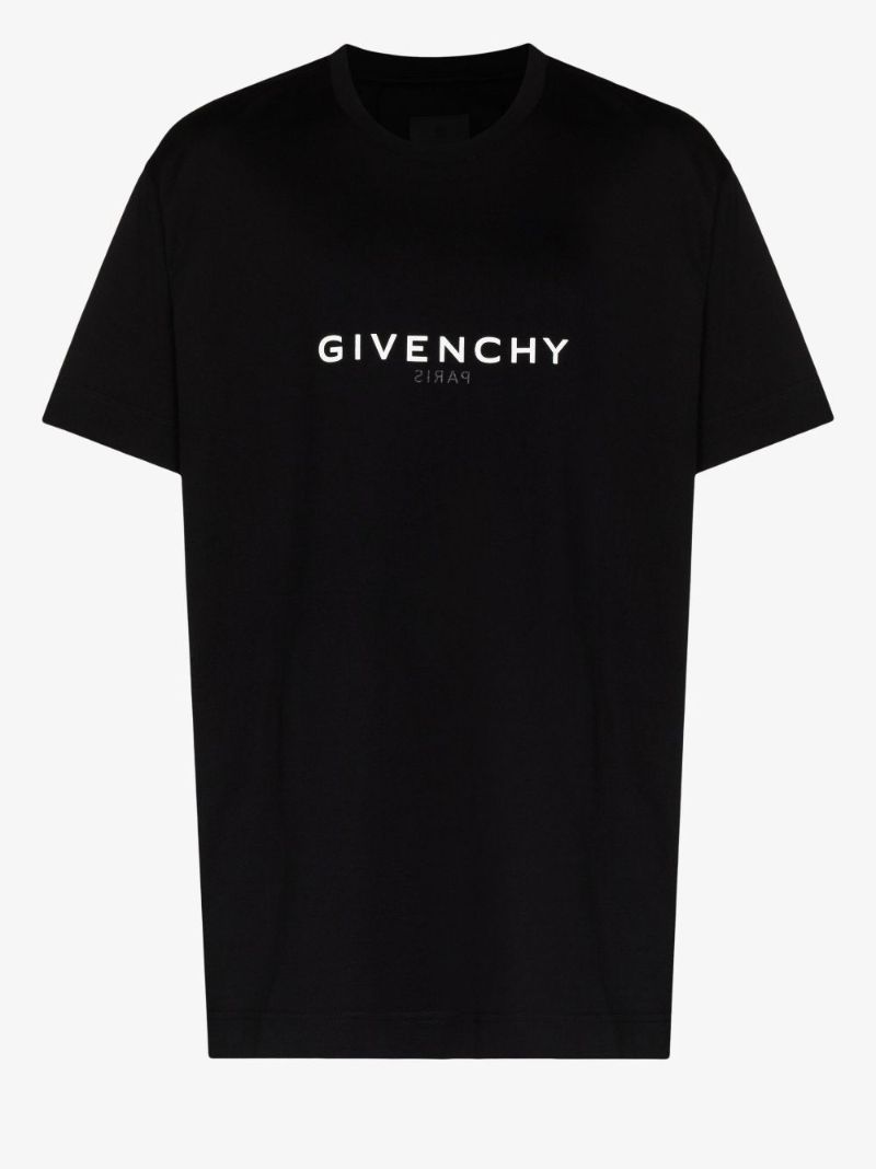 Black Reverse Logo-print Cotton T-shirt