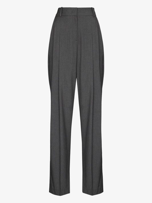 Grey Gelso Straight-leg Trousers