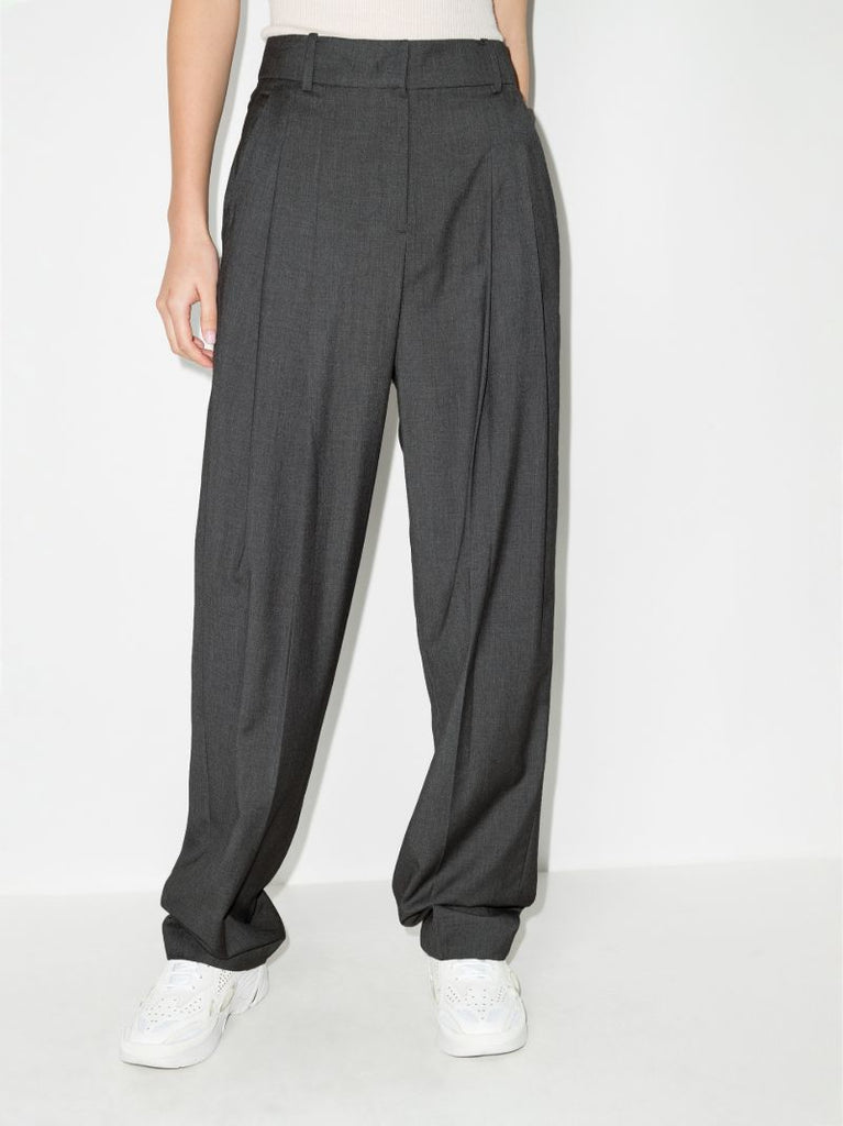 Grey Gelso Straight-leg Trousers