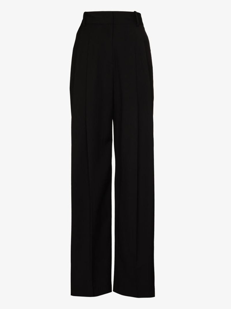 Black Gelso Straight-leg Trousers