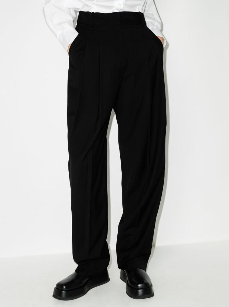 Black Gelso Straight-leg Trousers