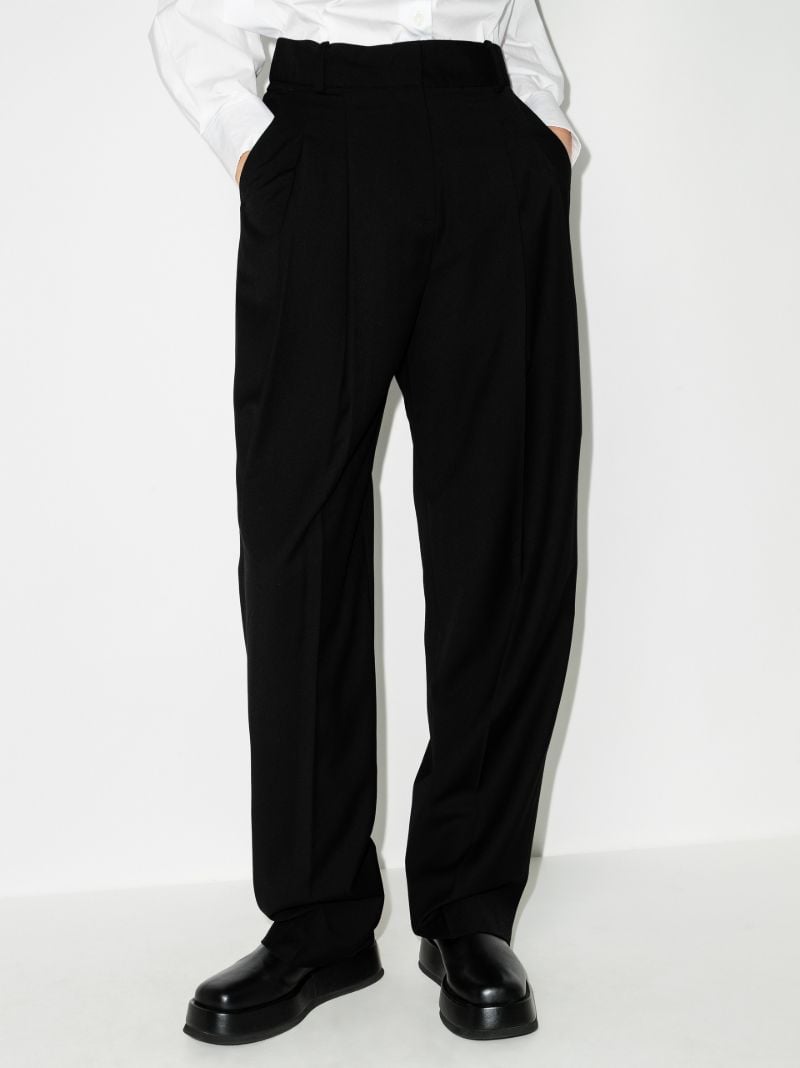 Black Gelso Straight-leg Trousers