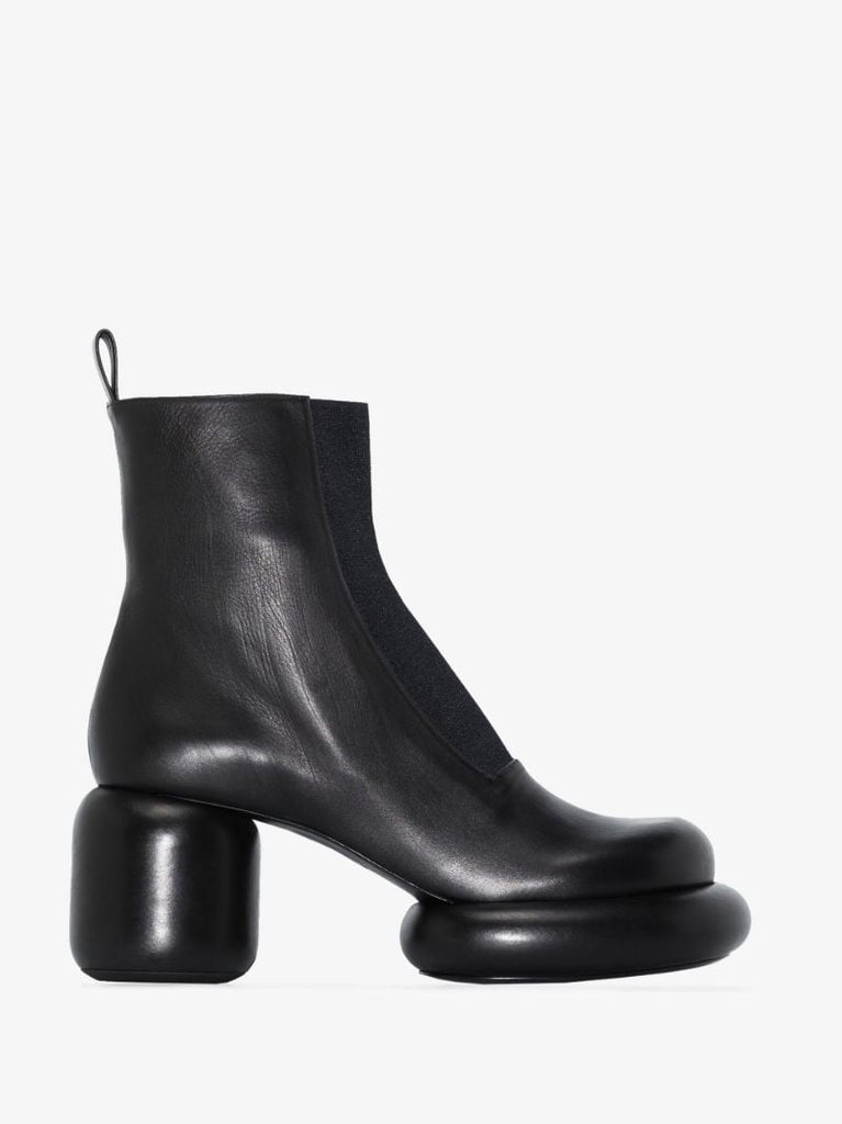 Black 75 Platform Leather Boots