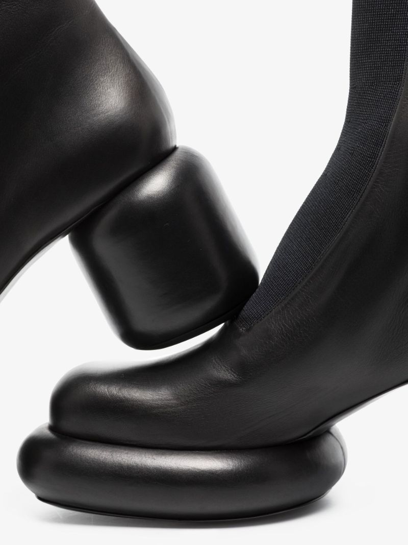 Black 75 Platform Leather Boots
