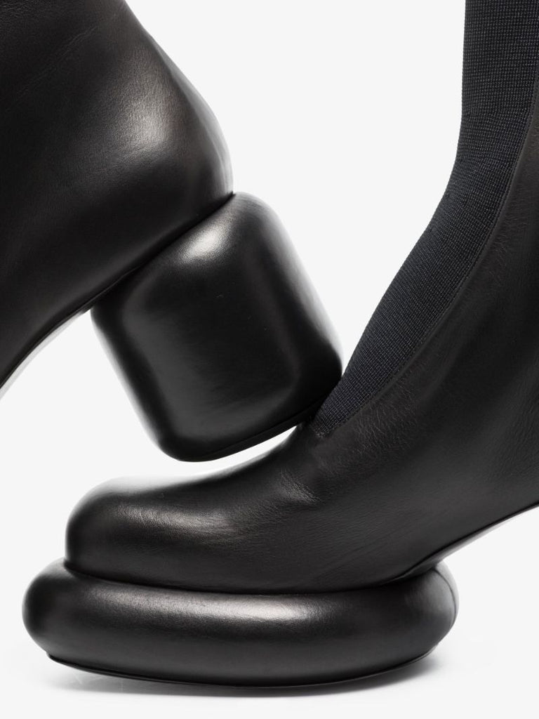 Black 75 Platform Leather Boots