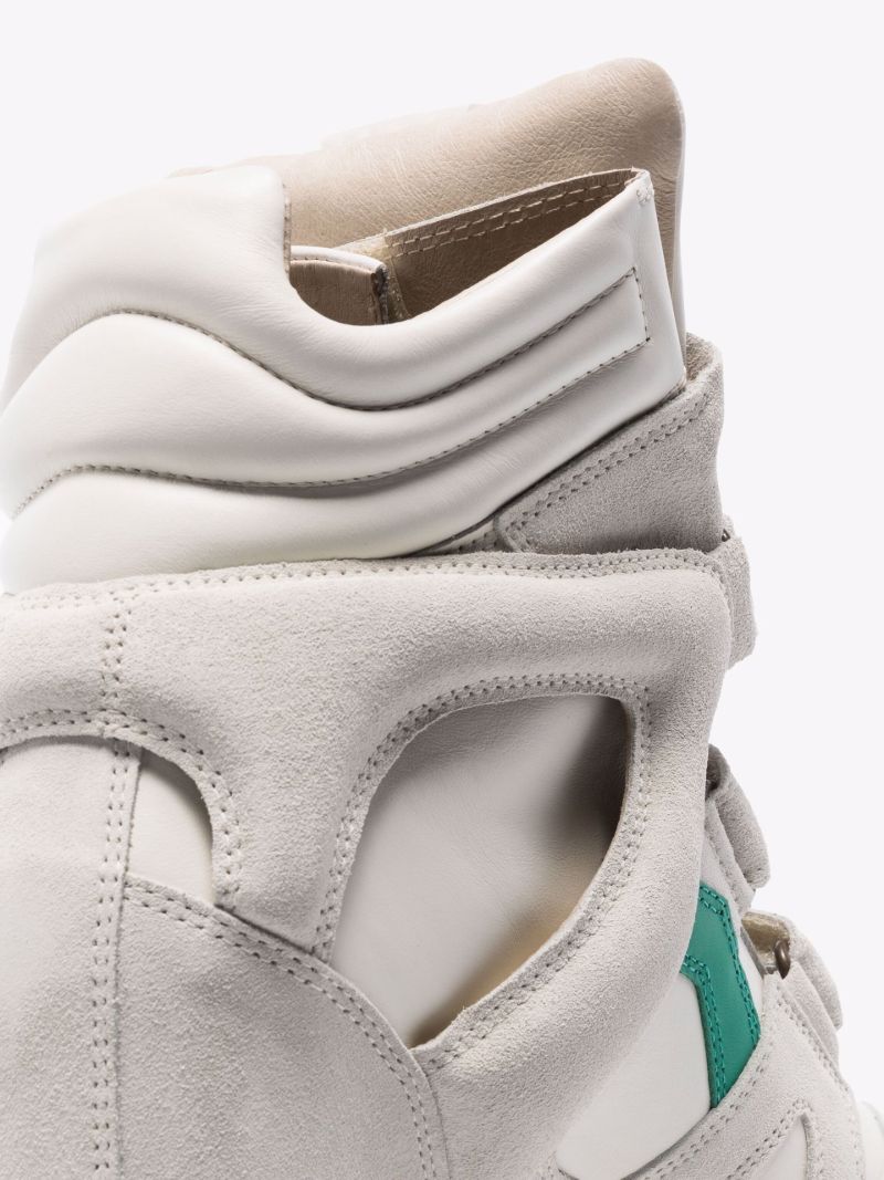 Grey Balskee 110 Leather Wedge Sneakers