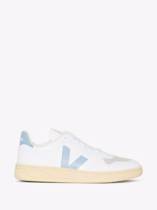White V-10 Low Top Sneakers