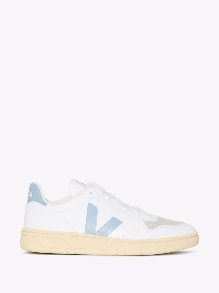 White V-10 Low Top Sneakers