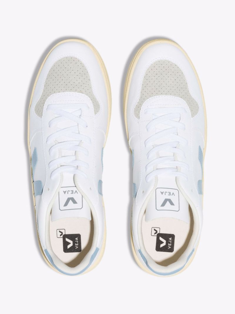 White V-10 Low Top Sneakers