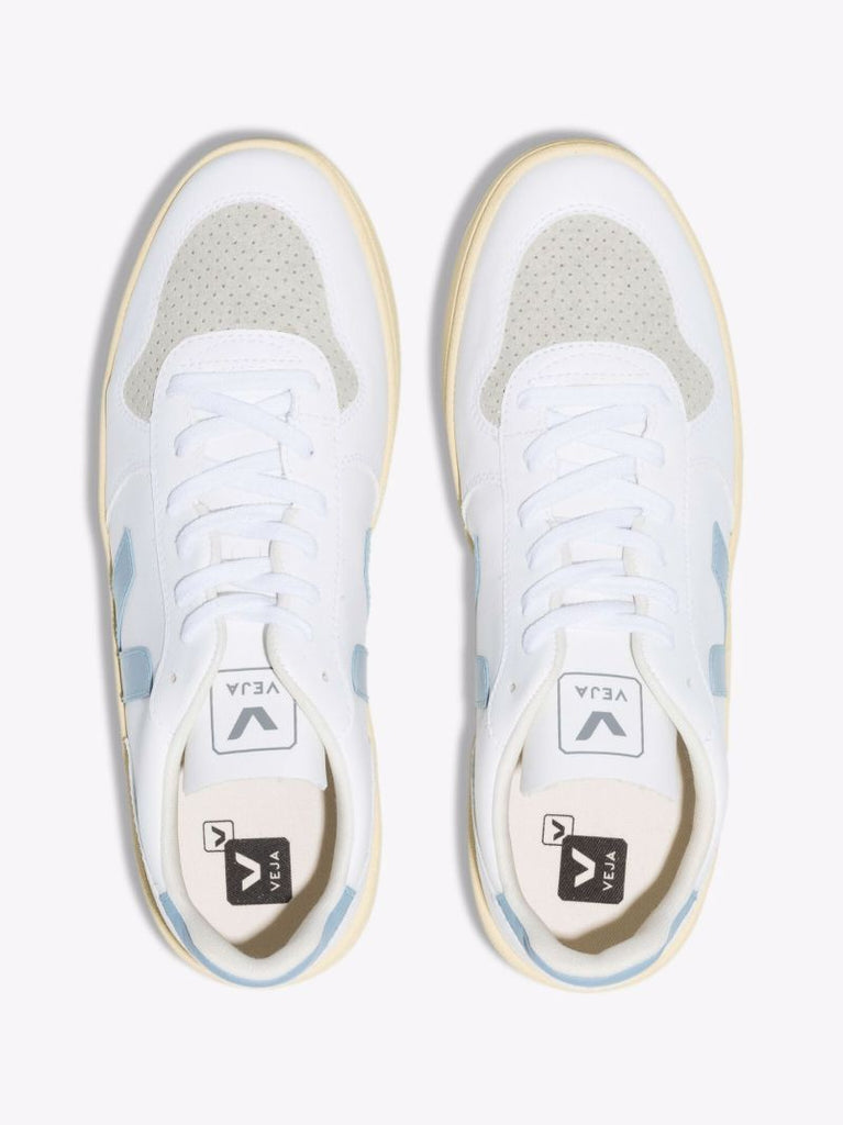 White V-10 Low Top Sneakers