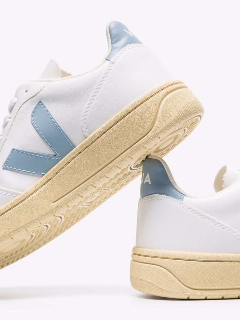 White V-10 Low Top Sneakers