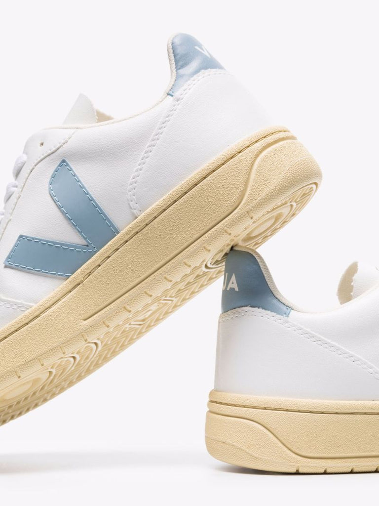 White V-10 Low Top Sneakers
