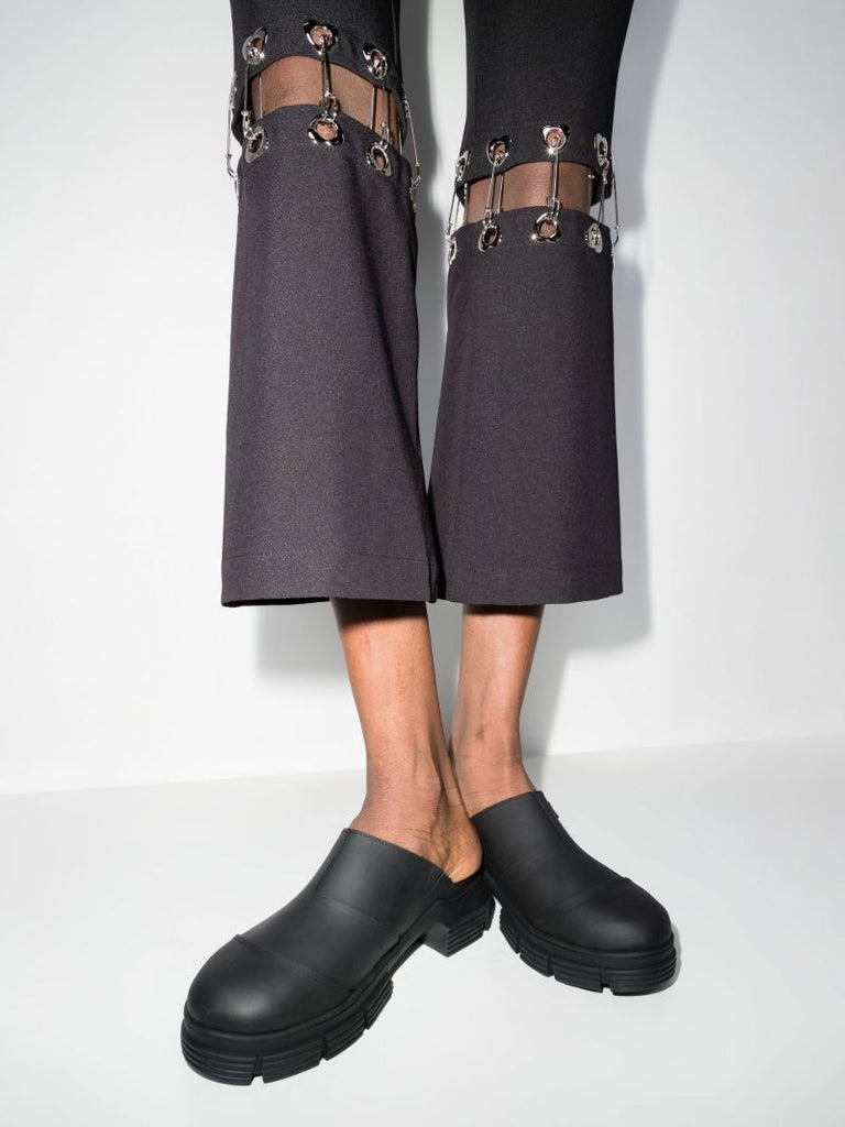 Black City Rubber Mules