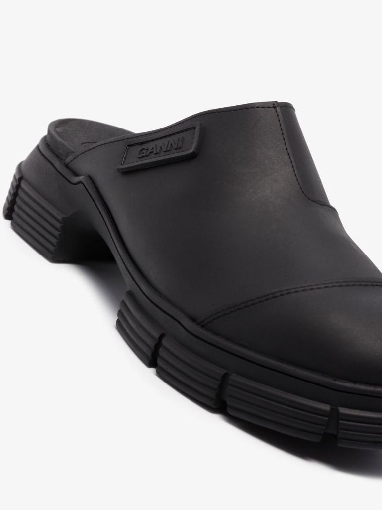 Black City Rubber Mules