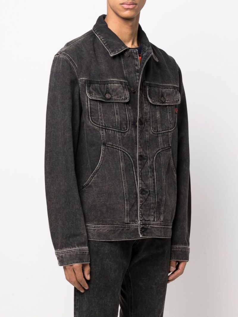 Black Faded Denim Jacket