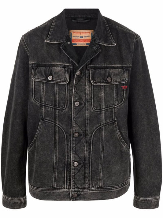Black Faded Denim Jacket