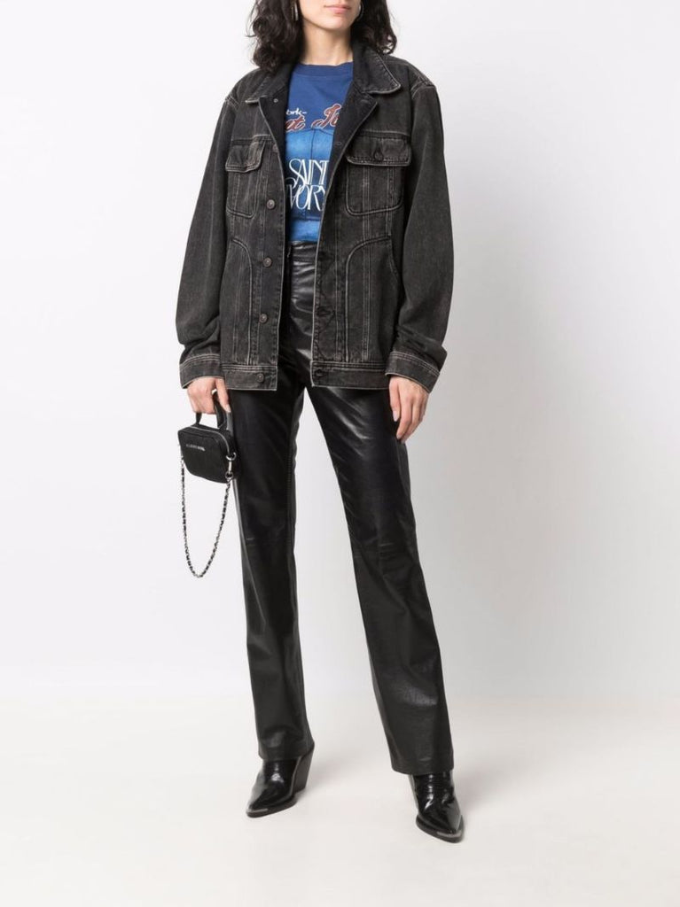 Black Faded Denim Jacket
