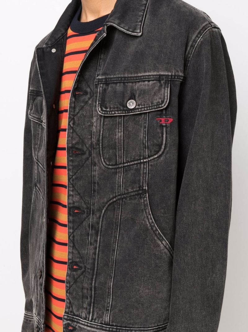 Black Faded Denim Jacket