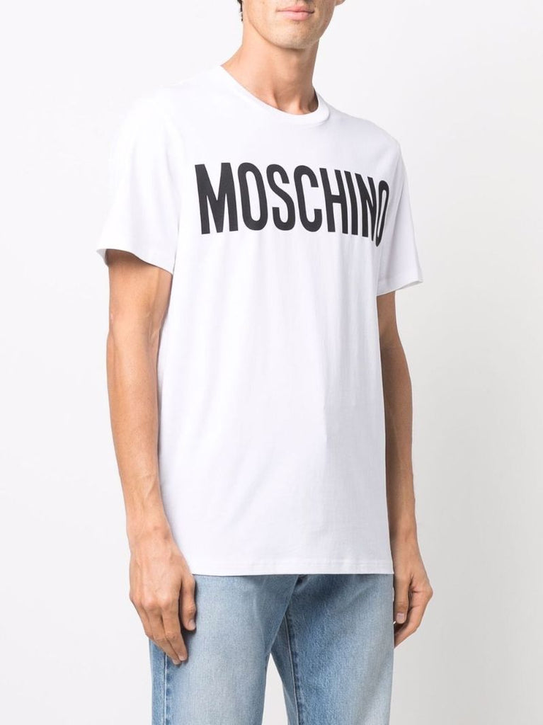 White Logo Print Organic Cotton T-shirt