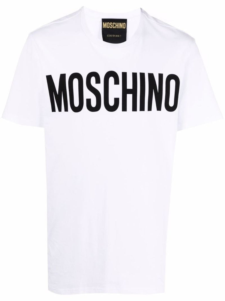 White Logo Print Organic Cotton T-shirt