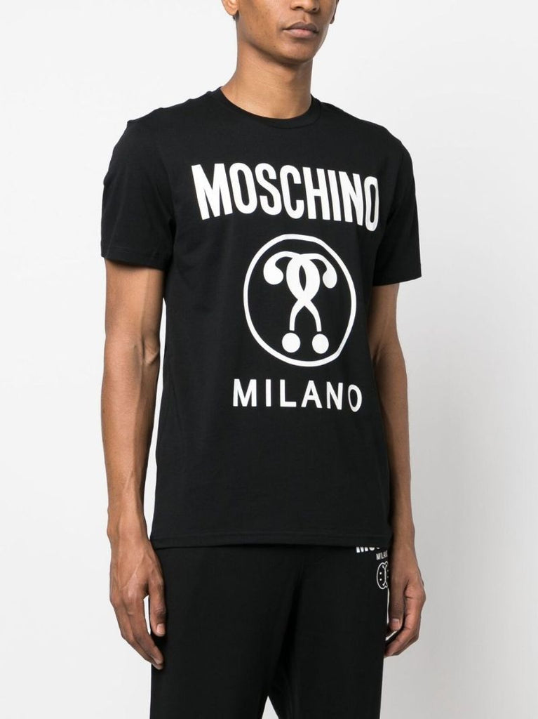 Black Dqm Logo Print Cotton T-shirt