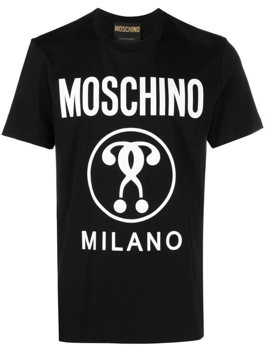 Black Dqm Logo Print Cotton T-shirt