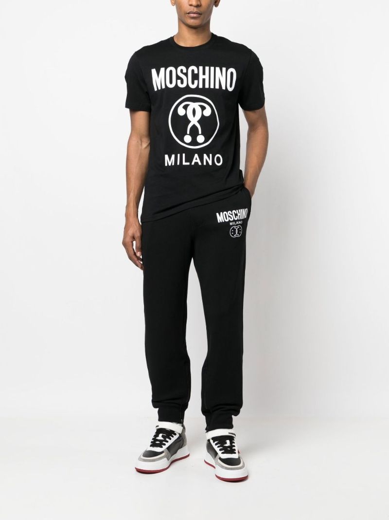 Black Dqm Logo Print Cotton T-shirt