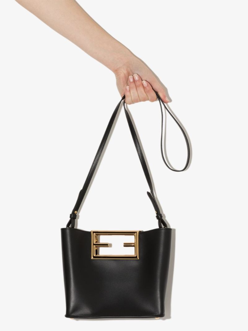 Black Way Small Leather Tote Bag