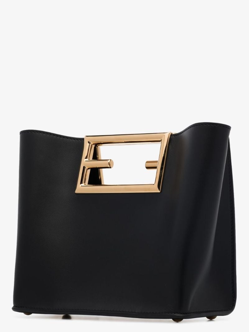 Black Way Small Leather Tote Bag
