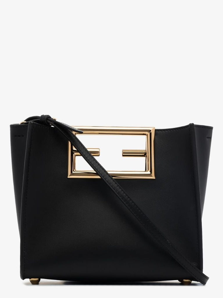 Black Way Small Leather Tote Bag