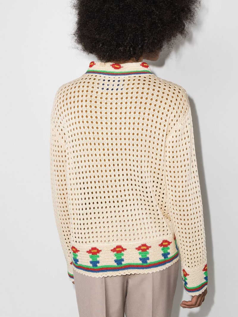 Potted Flower Crochet Shirt