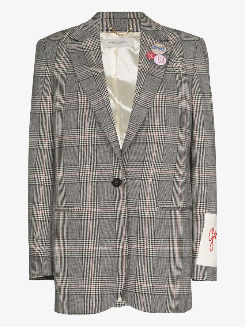 Check Single-breasted Blazer