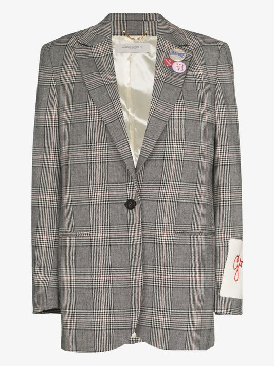 Check Single-breasted Blazer