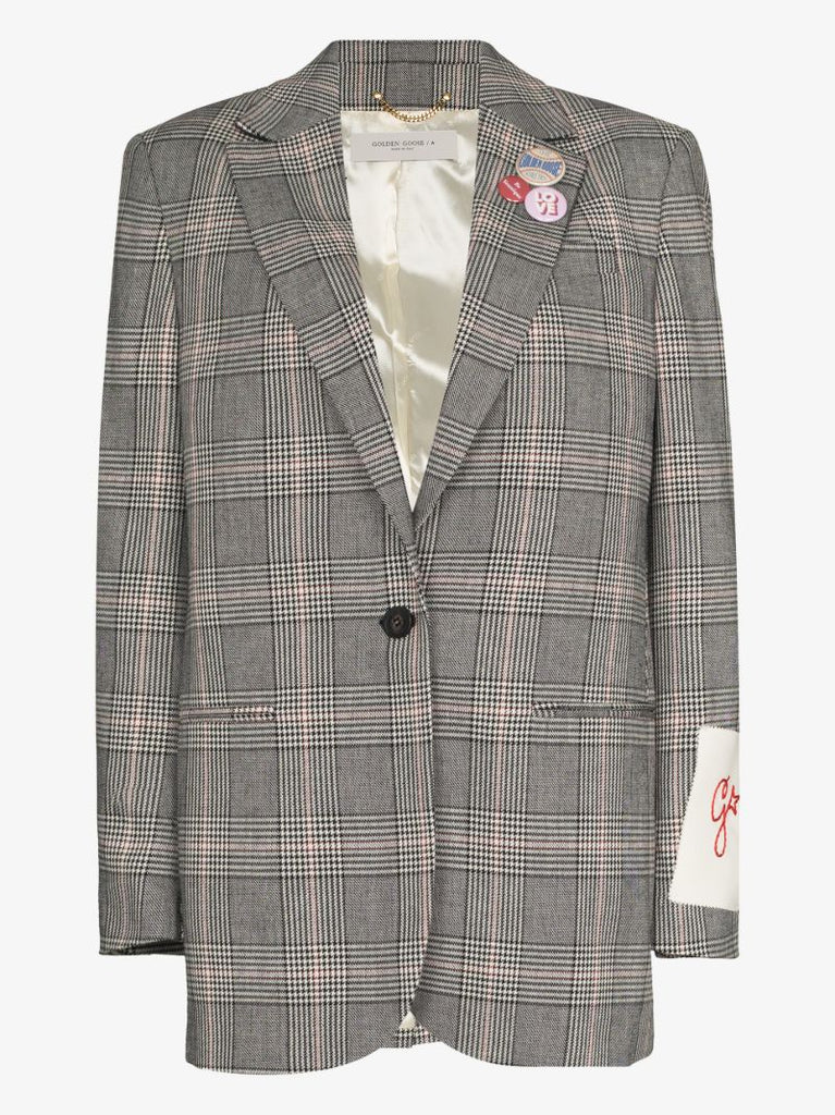 Check Single-breasted Blazer
