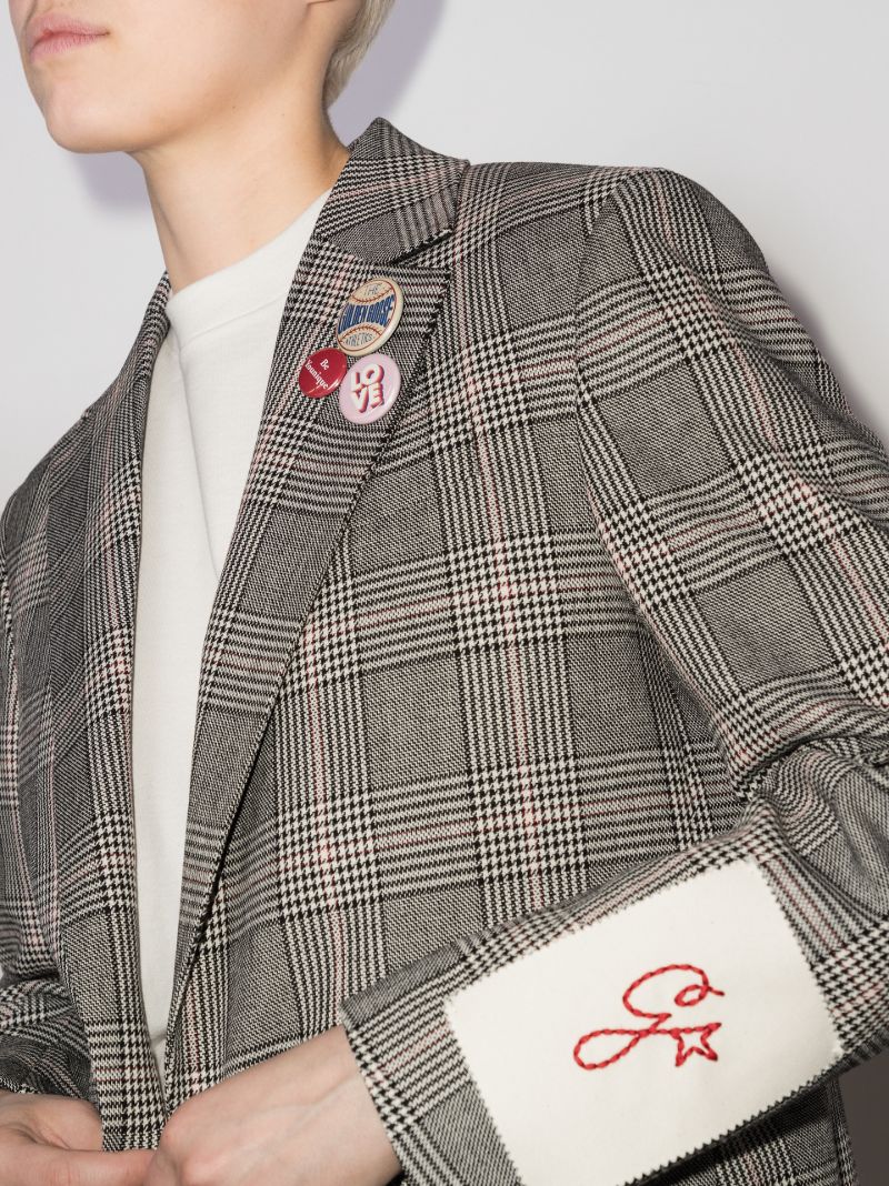 Check Single-breasted Blazer