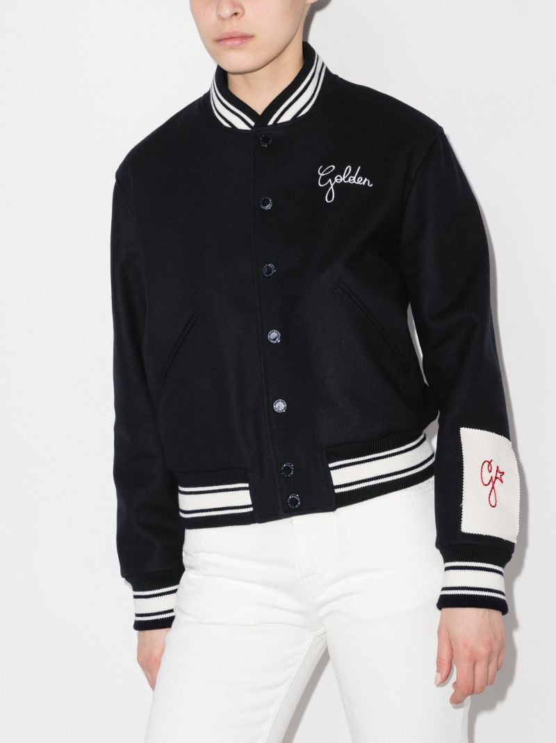 Embroidered Logo Bomber Jacket