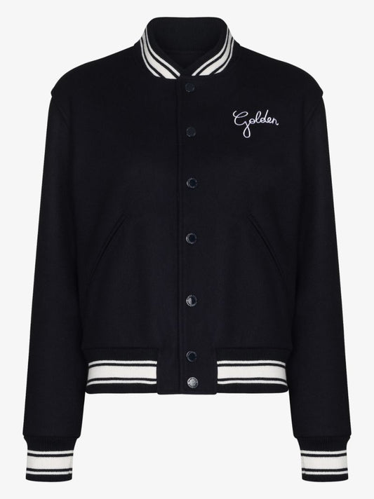 Embroidered Logo Bomber Jacket