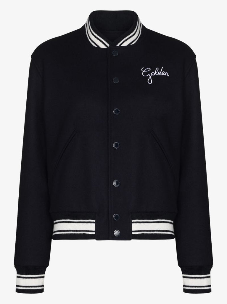 Embroidered Logo Bomber Jacket