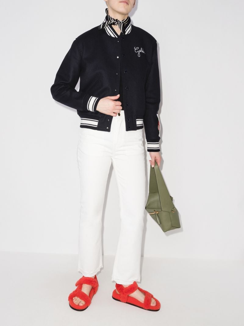 Embroidered Logo Bomber Jacket